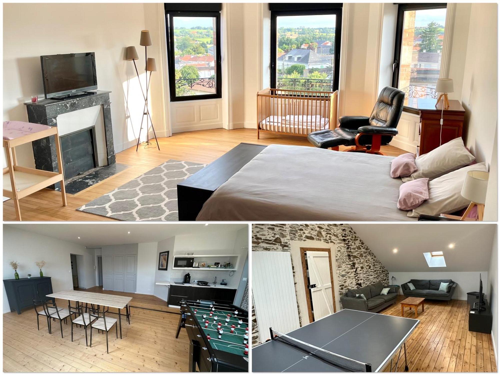 2e étage maison de maître, 4 chambres Beaupréau-en-Mauges Extérieur photo